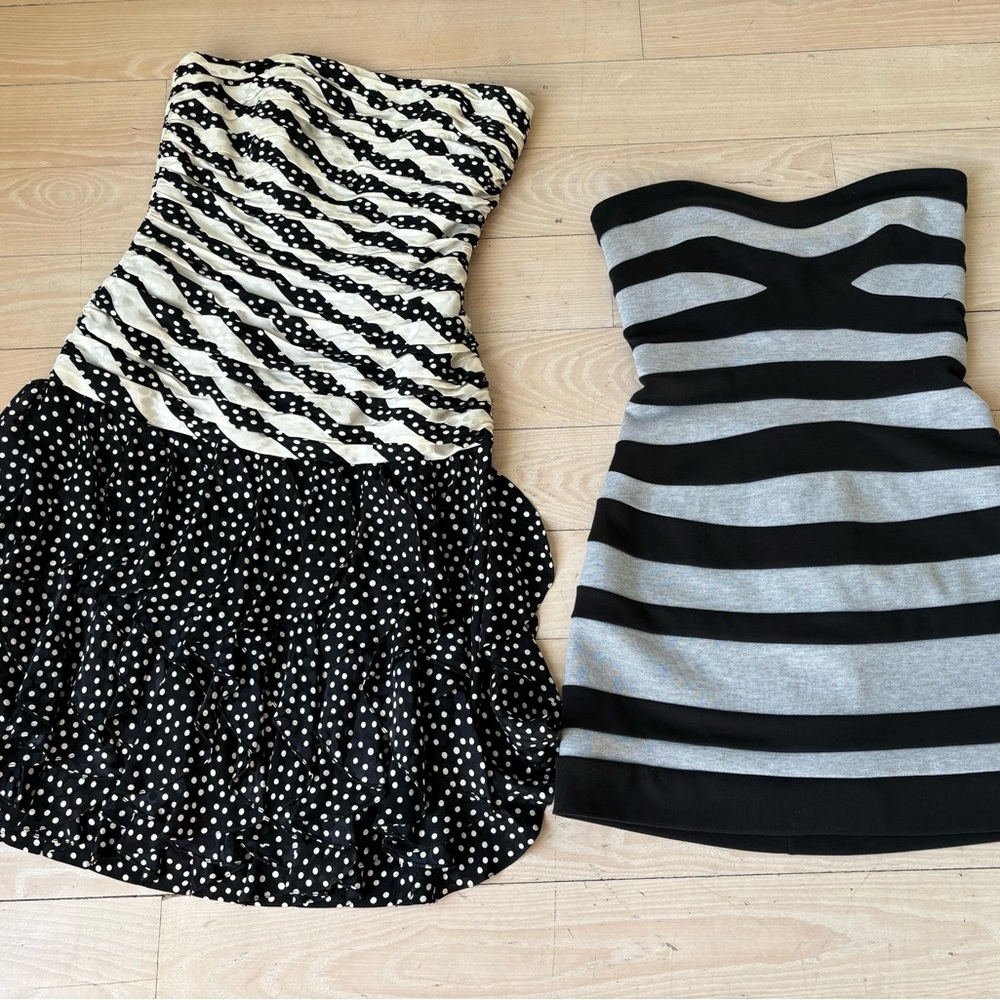 A.J. Bari Size 8 and Ayres Size 40/Small Short Strapless Dresses